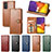 Leather Case Stands Flip Cover Holder S05D for Samsung Galaxy M54 5G