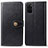 Leather Case Stands Flip Cover Holder S05D for Samsung Galaxy S20 Plus 5G Black