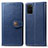 Leather Case Stands Flip Cover Holder S05D for Samsung Galaxy S20 Plus 5G Blue