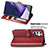 Leather Case Stands Flip Cover Holder S05D for Samsung Galaxy S21 Ultra 5G