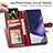 Leather Case Stands Flip Cover Holder S05D for Samsung Galaxy S21 Ultra 5G