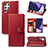 Leather Case Stands Flip Cover Holder S05D for Samsung Galaxy S21 Ultra 5G