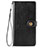 Leather Case Stands Flip Cover Holder S05D for Samsung Galaxy S21 Ultra 5G Black