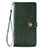 Leather Case Stands Flip Cover Holder S05D for Samsung Galaxy S21 Ultra 5G Green