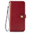 Leather Case Stands Flip Cover Holder S05D for Samsung Galaxy S21 Ultra 5G Red