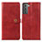 Leather Case Stands Flip Cover Holder S05D for Samsung Galaxy S22 Plus 5G Red