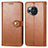 Leather Case Stands Flip Cover Holder S05D for Sharp Aquos R8 Brown