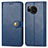 Leather Case Stands Flip Cover Holder S05D for Sharp Aquos Sense8 Blue