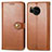 Leather Case Stands Flip Cover Holder S05D for Sharp Aquos Sense8 Brown