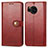 Leather Case Stands Flip Cover Holder S05D for Sharp Aquos Sense8 Red