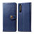 Leather Case Stands Flip Cover Holder S05D for Sony Xperia 1 II Blue