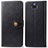 Leather Case Stands Flip Cover Holder S05D for Sony Xperia 8 Lite Black