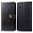 Leather Case Stands Flip Cover Holder S05D for Sony Xperia Ace II Black