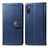 Leather Case Stands Flip Cover Holder S05D for Sony Xperia Ace II Blue