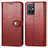 Leather Case Stands Flip Cover Holder S05D for Vivo iQOO Z6 5G Red