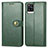 Leather Case Stands Flip Cover Holder S05D for Vivo V20 (2021) Green