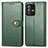 Leather Case Stands Flip Cover Holder S05D for Vivo V23 5G Green