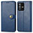Leather Case Stands Flip Cover Holder S05D for Vivo V23 Pro 5G Blue