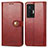 Leather Case Stands Flip Cover Holder S05D for Vivo X70 Pro 5G Red