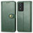 Leather Case Stands Flip Cover Holder S05D for Vivo Y74s 5G Green