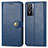 Leather Case Stands Flip Cover Holder S05D for Vivo Y76 5G Blue