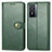 Leather Case Stands Flip Cover Holder S05D for Vivo Y76 5G Green