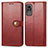 Leather Case Stands Flip Cover Holder S05D for Xiaomi Civi 1S 5G Red