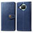 Leather Case Stands Flip Cover Holder S05D for Xiaomi Mi 10i 5G Blue