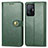 Leather Case Stands Flip Cover Holder S05D for Xiaomi Mi 11T Pro 5G Green