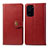 Leather Case Stands Flip Cover Holder S05D for Xiaomi Mi 11X 5G Red