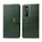 Leather Case Stands Flip Cover Holder S05D for Xiaomi Mi Note 10 Lite Green