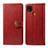 Leather Case Stands Flip Cover Holder S05D for Xiaomi POCO C3 Red