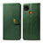 Leather Case Stands Flip Cover Holder S05D for Xiaomi POCO C31 Green