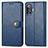 Leather Case Stands Flip Cover Holder S05D for Xiaomi Poco F3 GT 5G Blue