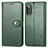 Leather Case Stands Flip Cover Holder S05D for Xiaomi Poco F3 GT 5G Green