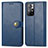 Leather Case Stands Flip Cover Holder S05D for Xiaomi Poco M4 Pro 5G Blue