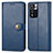 Leather Case Stands Flip Cover Holder S05D for Xiaomi Poco X4 NFC Blue