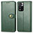 Leather Case Stands Flip Cover Holder S05D for Xiaomi Poco X4 NFC Green