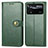 Leather Case Stands Flip Cover Holder S05D for Xiaomi Poco X4 Pro 5G Green