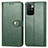 Leather Case Stands Flip Cover Holder S05D for Xiaomi Redmi 10 4G Green