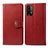 Leather Case Stands Flip Cover Holder S05D for Xiaomi Redmi 9 Power Red