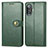 Leather Case Stands Flip Cover Holder S05D for Xiaomi Redmi K40 Gaming 5G Green