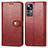 Leather Case Stands Flip Cover Holder S05D for Xiaomi Redmi K50 Ultra 5G Red