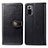 Leather Case Stands Flip Cover Holder S05D for Xiaomi Redmi Note 10 Pro 4G Black