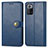 Leather Case Stands Flip Cover Holder S05D for Xiaomi Redmi Note 10 Pro 5G Blue