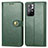 Leather Case Stands Flip Cover Holder S05D for Xiaomi Redmi Note 11 5G Green