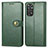 Leather Case Stands Flip Cover Holder S05D for Xiaomi Redmi Note 11 Pro 5G Green