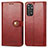 Leather Case Stands Flip Cover Holder S05D for Xiaomi Redmi Note 11 Pro 5G Red