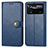 Leather Case Stands Flip Cover Holder S05D for Xiaomi Redmi Note 11E Pro 5G Blue