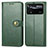 Leather Case Stands Flip Cover Holder S05D for Xiaomi Redmi Note 11E Pro 5G Green